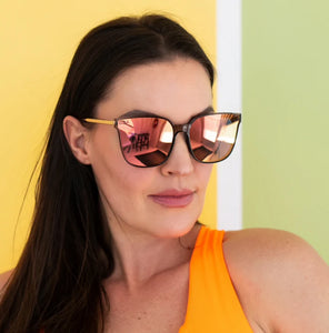 Roxy Sunglasses in Rose Gold
