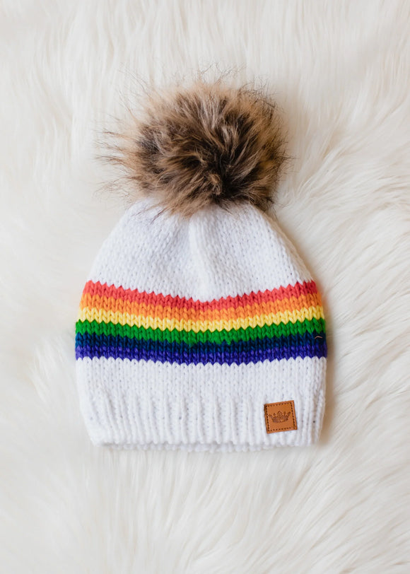 Rainbow Lined Winter Hat