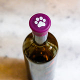 Paw Print Purple Wine Topper