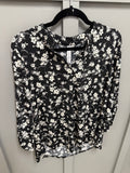 Gabby Top in Black Paisley