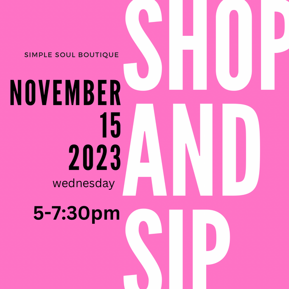 Shop & Sip Event