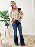 In Store Button Fly Trouser Flare Judy Blue Jeans In Dark Wash