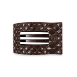 Truly Taupe Quilted Teleties Medium Flat Rectangle Hair Clip