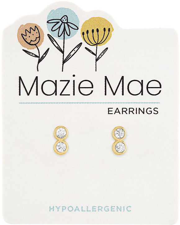 Dainty Double Sparkle Hypoallergenic Studs