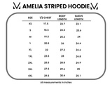 Amelia Striped Hoodie in Sky Blue