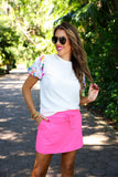 Neon Pink Skort with Pockets