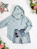 Vintage Wash Beach Hoodie in Seabreeze