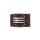 Truly Taupe Quilted Teleties Small Flat Rectangle Hair Clip