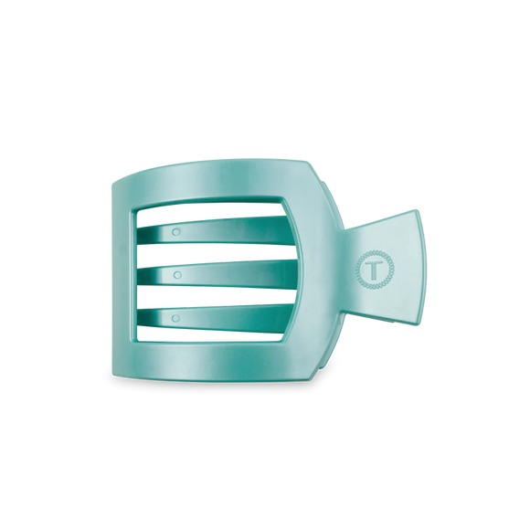 Teleties Medium Square Flat Clip in Totally Turquoise