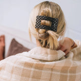 Truly Taupe Quilted Teleties Medium Flat Rectangle Hair Clip