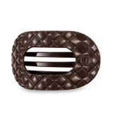 Truly Taupe Quilted Large Flat Teleties Clip