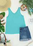 Vera Tank in Bermuda Teal