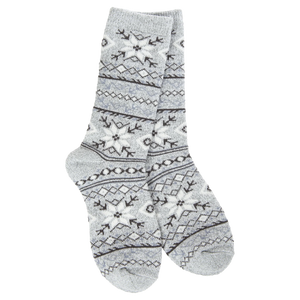 Mini Crew Sock in Fair Isle Grey