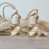 Hanging Car Diffusers | Coconut Flakes | Made in USA: Round Bottle