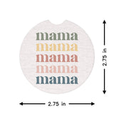 Mama Mama Terrazzo Mom Gift Car Coaster Set