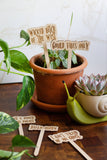 Halloween Wooden Plant Markers : I smell children