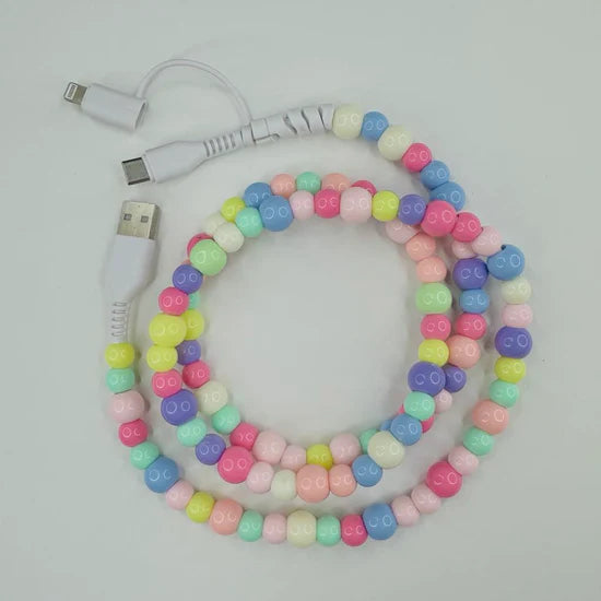 Pastel Beaded Charger Cord