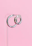 Silver Huggies Earrings: 10mm