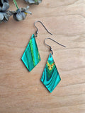 Malachite Emerald Green Earrings