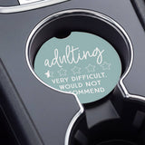 Adulting Stars Stripes Funny Car Coaster Set