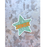 Showgirl glitter star waterproof sticker