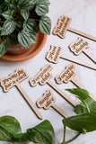 Funny Wooden Plant Markers: Size doesn't matter