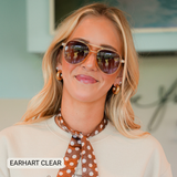 Earhart - Women’s Aviator Sunglasses–Polarized Everyday Chic: Grey