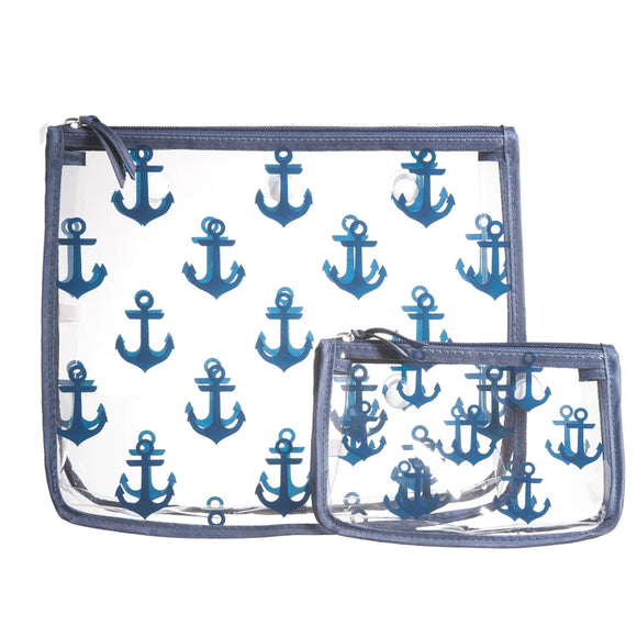 Bogg Bag Decorative Insert Bags in Navy Anchor