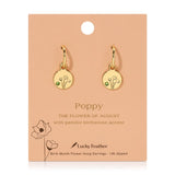 August Birth Month Flower Earrings