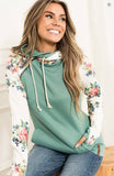 Ampersand DoubleHood Sweatshirt™- Once & Floral