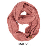 CC Cable Scarf in Burgundy