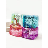Ocean Glitter Cube Squishy Fidget Toy