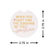 Be The Sunshine Car Coaster Set