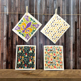 Spring Garden Gnomes Swedish Dishcloths - Kitchen Towels