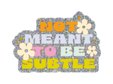 Non-Packaged Individual Glitter Stickers: That's A Nope