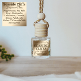 Hanging Car Diffusers | Seaside Cliffs | Made in USA: Round Bottle