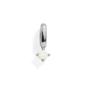 Birthstone Charm: Opal / Silver