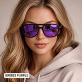 Briggs - Women's Polarized Small/ Medium Aviator: Purple