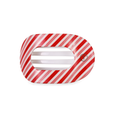 Teleties Flat Round Hair Clip | Medium | Candy Cane Crush