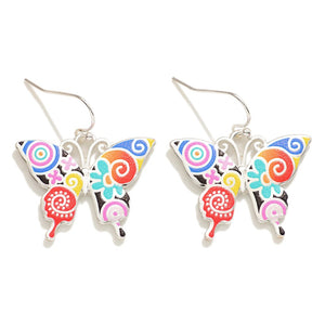 Floral Butterfly Dangle