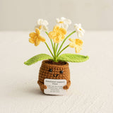 Handmade Crochet Forget-Me-Not Flower Home Decor: Pink