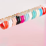 Colored Huggies Earrings: Pink
