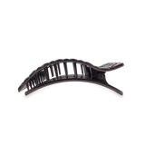 Teleties Flat Rectangle Hair Clip | Medium | Jet Black Quilted