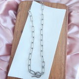 Luxe 18K Silver Chunky Paper Clip Chain - 18"