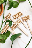 Retro Funny Wooden Plant Markers: Big plant energy
