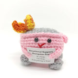 Emotional Support Crochet Dumpster Fire - Purple