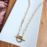 Luxe 18K Gold Paper Clip Chain - 18"