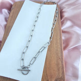 Luxe 18K Silver Chunky Paper Clip Chain - 18"