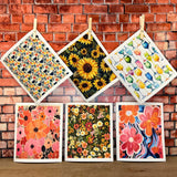 Wine Glass Collection Swedish Dishcloths - Mothers Day