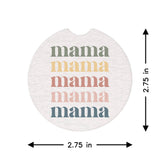 Mama Mama Terrazzo Mom Gift Car Coaster Set